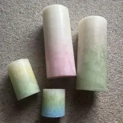 特大サイズ】虹色ブロック入りキャンドル✨直径20cm×高さ32cm インテリア