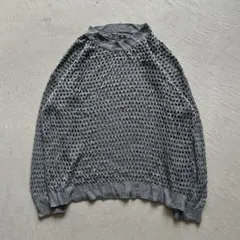 00s dkny grey mesh knit グレー メッシュ ニット - メルカリ