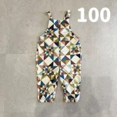 【新品】しまむら softcheese パッチワーク サロペット 100cm