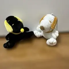 【2体セット】スヌーピー 黒と黄色 ボールチェーン付きのサムネイル