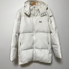 訳あり FILA フィラ ホワイト ダウンジャケット Mサイズ