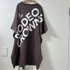 新品　RODEO CROWNS ブラウン 半袖ワンピース ロデオクラウンズ