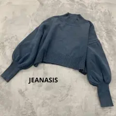 JEANASIS ジーナシス バルーンスリープニットセーター クロップド丈