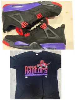 Raptorsセット Jordan 4 30cm& Tシャツ 2XL