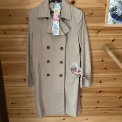 LES MUES レディースベージュ ダブルブレストトレンチコートクリーニング済
