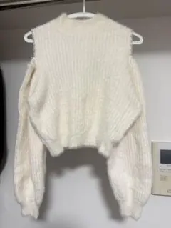 INGNI オフショルダー セーター ホワイト