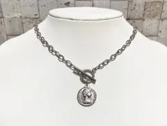 小豆チェーン ステンレス コイン マンテル チョーカー ネックレス