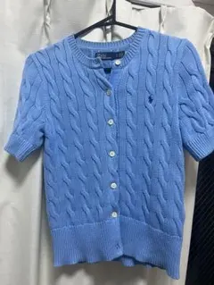 Polo by Ralph Lauren 半袖カーディガン S ライトブルー