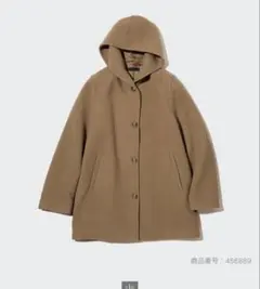 ユニクロ　フーデットショートコート　Lサイズ
