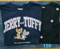 Tシャツ2枚セット JELLYandTUFFY TOMandJELLY　フラワーのサムネイル