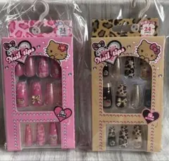 サンリオ ハローキティ ネイルチップ柄違いセット 日焼けキティ ヒョウ柄