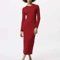 UNIQLO メリノブレンドワイドリブニットワンピース