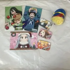ヒロアカキャラクターグッズセット（ポストカード・缶バッチ・ぬいぐるみ）