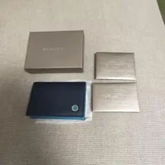 ［新品未使用]BVLGARI ブルガリ名刺入れカードケース ネイビー×ターコイズのサムネイル