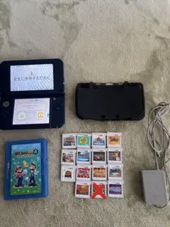 Nintendo 3DSLLネイビー 本体とカバーと ゲームソフト　充電器