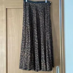 ZARA レオパードプリント ロングスカート M
