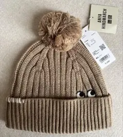 ユニクロ アニヤハインドマーチ ヒートテック ニットキャップ キッズM/L