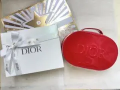 ディオール レッド 赤 エナメル バニティ　ポーチ　ノベルティ　DIOR 正規品