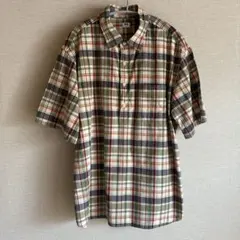 ユニクロ 半袖シャツ チェック XL