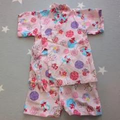 甚平 80cm ピンク 金魚柄