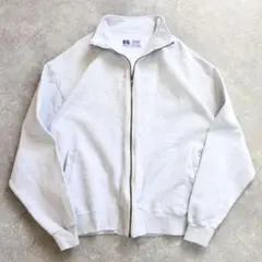 90s USA製 ラッセル ハイコットン フルジップ スウェット グレー XXL