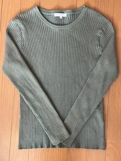 【GLOBAL WORK】長袖レディースニット グリーン Mサイズ