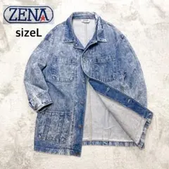 【size L】ZENA　カバーオール　ケミカル風　USA製　ビックシルエット