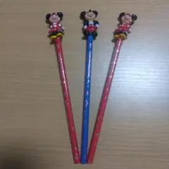 ディズニーランド　ミッキー＆ミニー鉛筆　レトロ