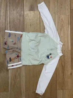 恐竜柄スイムパンツとラッシュガードセット