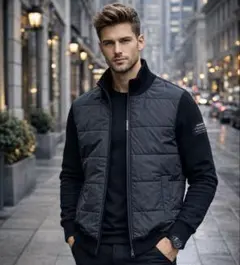 美品 ECOALF Harry Knit Jacket ニット 中綿 ドッキング