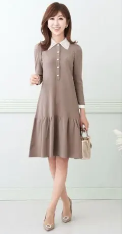 【お値下げ中】ワンピース ニット レース襟 Prima Scherrer