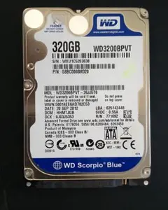 2.5インチ 内蔵Wesrern Digital 320GB 厚9.5mm