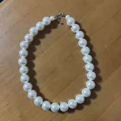 ホワイトパールビーズネックレス