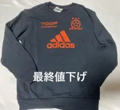 adidas 黒 トレーナー サッカープリント　140