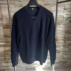 美品⭐️UNIQLO ユニクロ⭐️カシミア　Vネック ニットセーター XL⭐️メンズ
