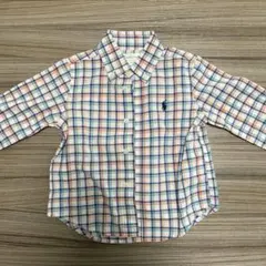 【美品】Ralph Lauren チェック柄長袖シャツ 12M