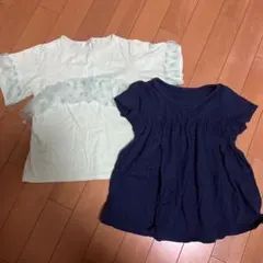 THE SHOP TK、ユニクロ キッズ Tシャツ 2枚セット 130cm
