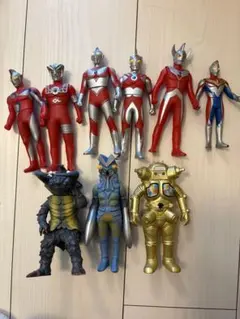 ウルトラマン 怪獣 ソフビ 9体セット まとめ売り ライブサイン付きあり