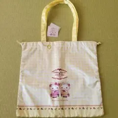 【新品】巾着トートバックハローキティ×DOLLY MIX (定価3410円の品)