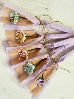 ビーズフラワー プレゼント用　5本セット