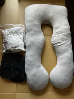 正規品　ハグモッチ クールグレー(冷感)抱き枕 ベロア素材替えカバー付き