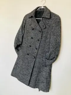 COMME CA ISM グレー系 ダブルブレストコート