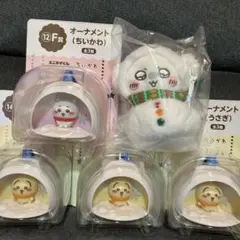 ちいかわ一番くじ　E賞マスコットモモンガ　F賞オーナメントちいかわ、うさぎ