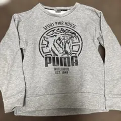 PUMA トラ グレー トレーナー　140