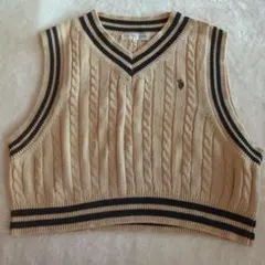 U.S. POLO ASSN. ケーブルニットベスト　WEGO