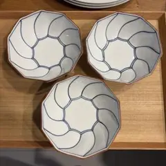 【美品・ほぼ未使用】波佐見焼　小鉢　青　渕あそび　3点セット