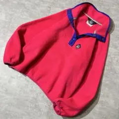 90s usa製 Woolrich スナップT フリース ネオンピンク シンチラ