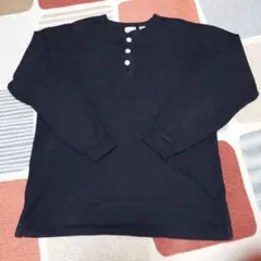 Goodwear USAコットン 袖リブ ヘンリーネックロン T 黒のサムネイル