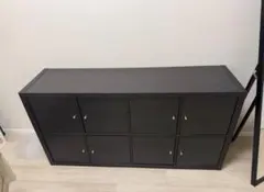 IKEA KALLAX カラックス 8扉付き（ブラックブラウン）77×147cm