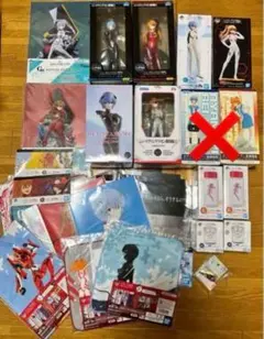 エヴァンゲリオン　プラグスーツ白黒赤虹　フィギュア6体　レイ　アスカ　レアグッズ